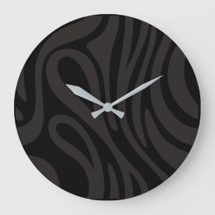 African Zebra Effect Clock.Nature and Minimalist Large Clock
