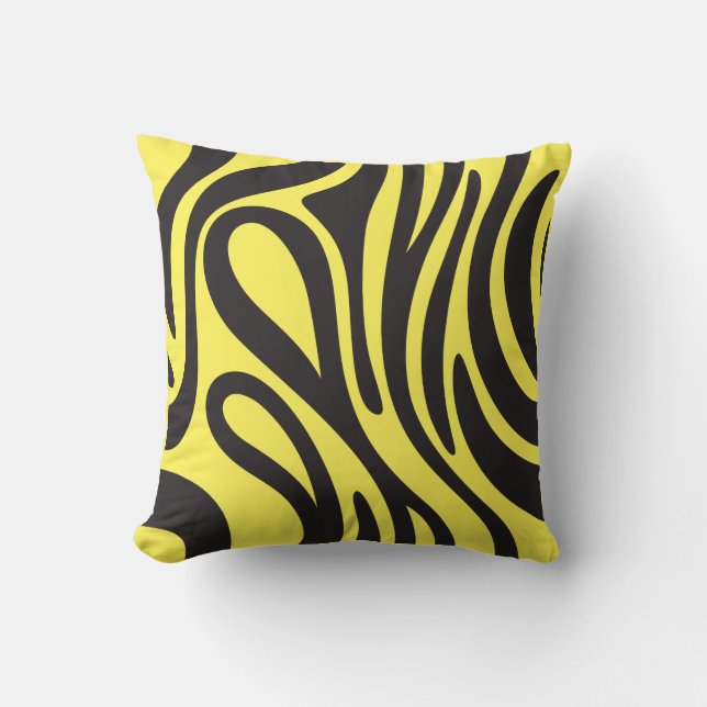 African Zebra Effect Cushion.Nature and minimalist Throw Pillow (Front)