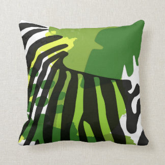 African Zebra silhouette Throw Pillow