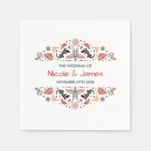 Africana   Ankara Kente Personalized Wedding Napkin