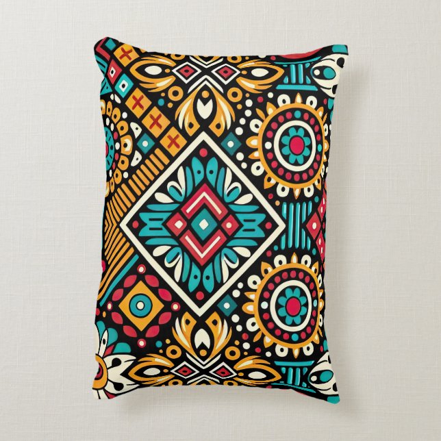 Africana Vibrance Essence Accent Pillow (Back(Vertical))