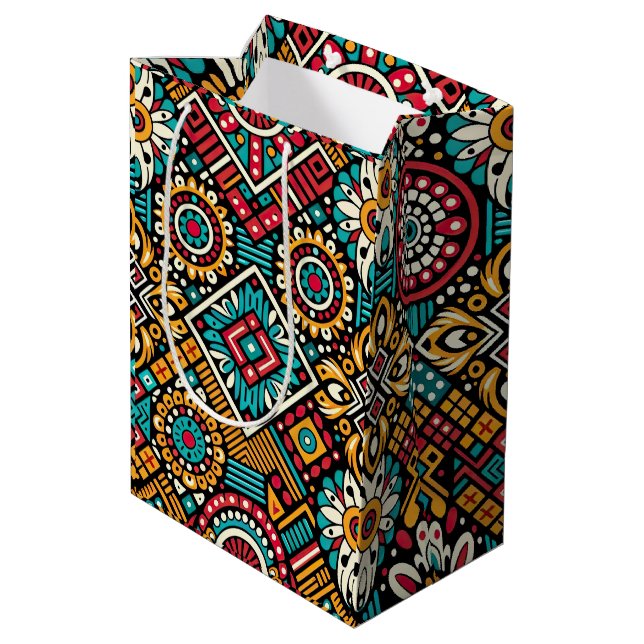Africana Vibrance Essence Medium Gift Bag (Back Angled)