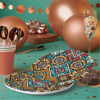 Africana Vibrance Essence Paper Plate