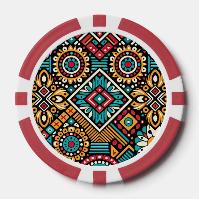 Africana Vibrance Essence Poker Chips (Front)