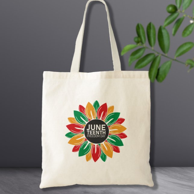 AfricanAmerican Black History Juneteenth Sunflower Tote Bag (Creator Uploaded)