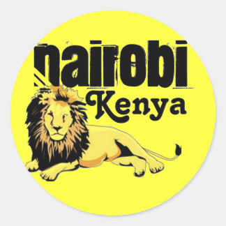 Africankoko Custom Nairobi,  Kenya Classic Round Sticker