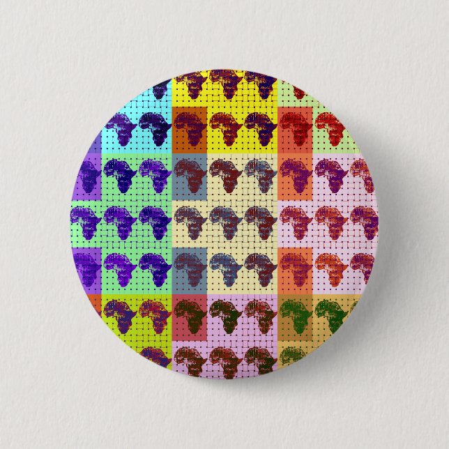 Africas 2 Inch Round Button (Front)