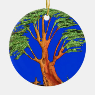 Africa's Acacia Beauty: Serengeti Serenity. Ceramic Ornament