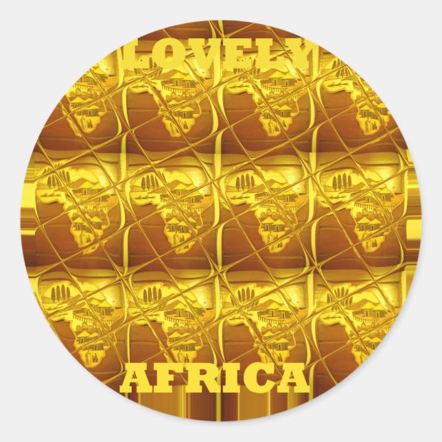 Africa's Golden Promise Classic Round Sticker (Front)