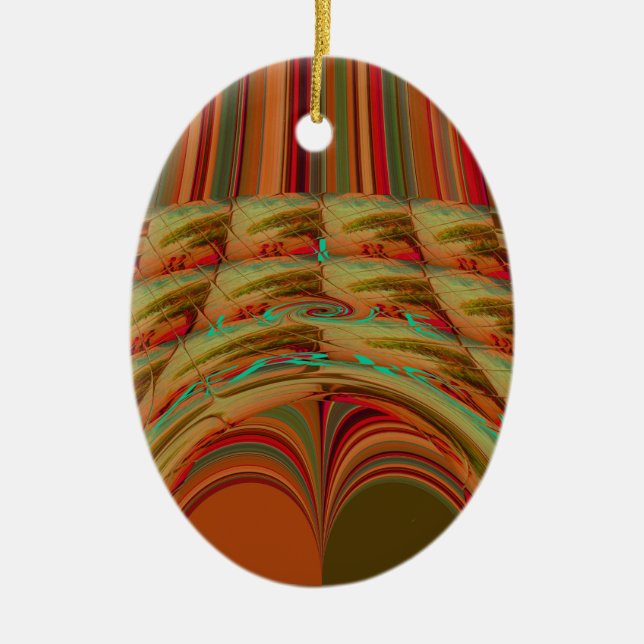 AfricaTradition Hakuna Matata Mountain Ethnic Moti Ceramic Ornament (Front)