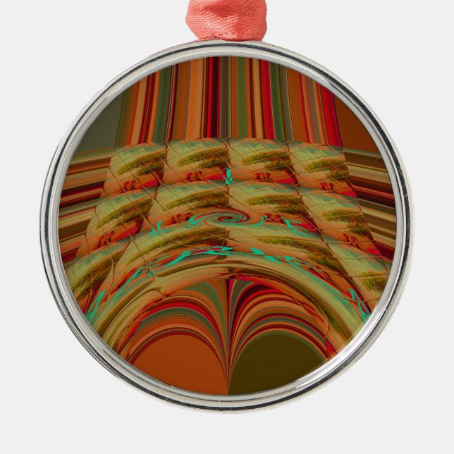 AfricaTradition Hakuna Matata Mountain Ethnic Moti Metal Ornament (Front)