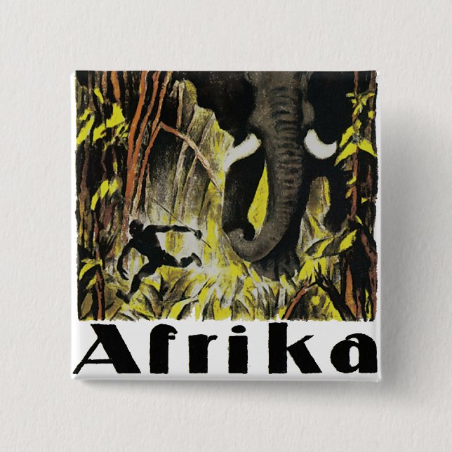 Afrika 2 Inch Square Button (Front)