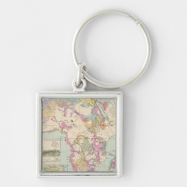 Afrika - Atlas Map of Africa Keychain (Front)