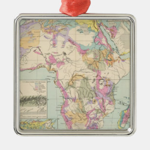 Afrika - Atlas Map of Africa Metal Ornament