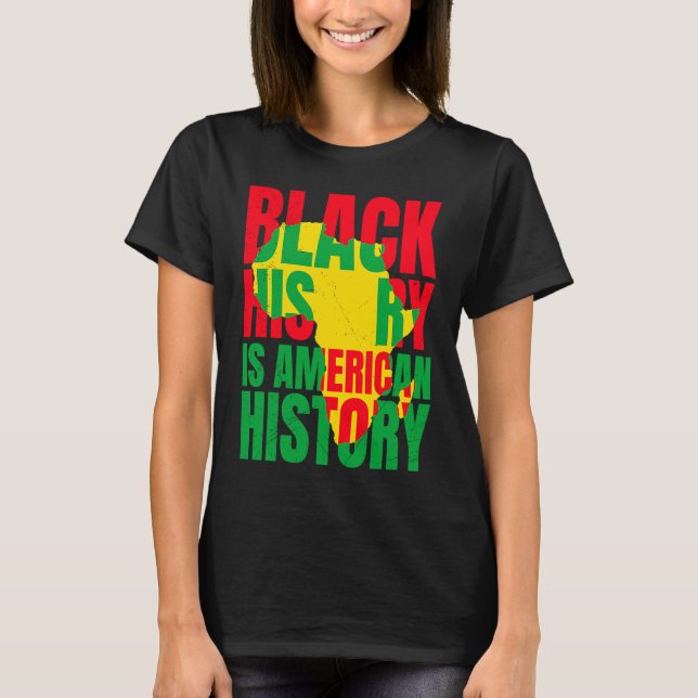 Afrika Black History American History USA African T-Shirt (Front)