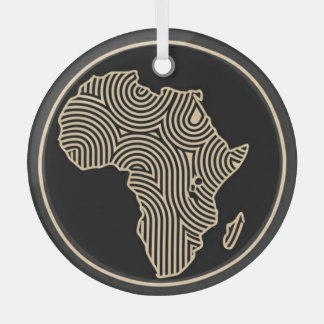 afrika glass ornament
