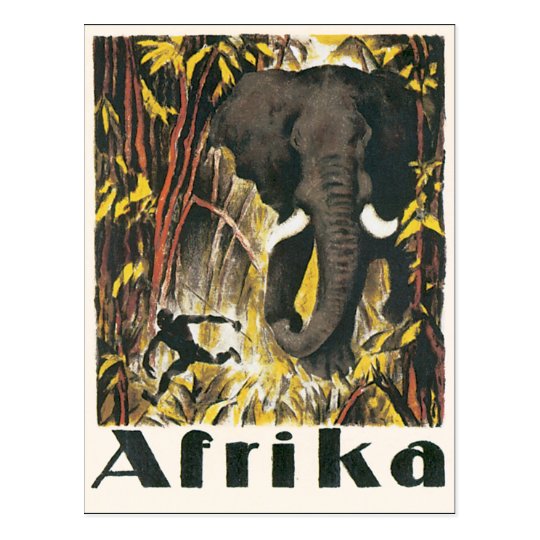 Afrika Vintage Travel Poster Postcard