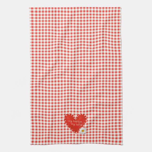 Afrikaanse Liefde / Romanse - My Hartjie My Liefie Kitchen Towel (Vertical)