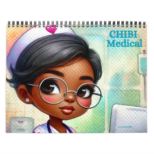 Afrique Amérique Calendrier CHIBI Personnel Médica