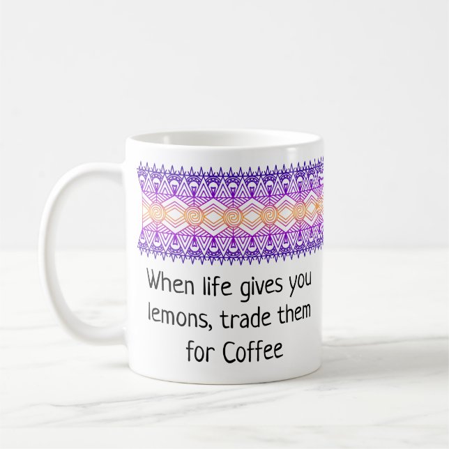 Afrique Bordure or pourpre Mug personnalisé (Gauche)