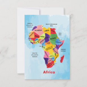 Afrique Carte couleur de l'eau