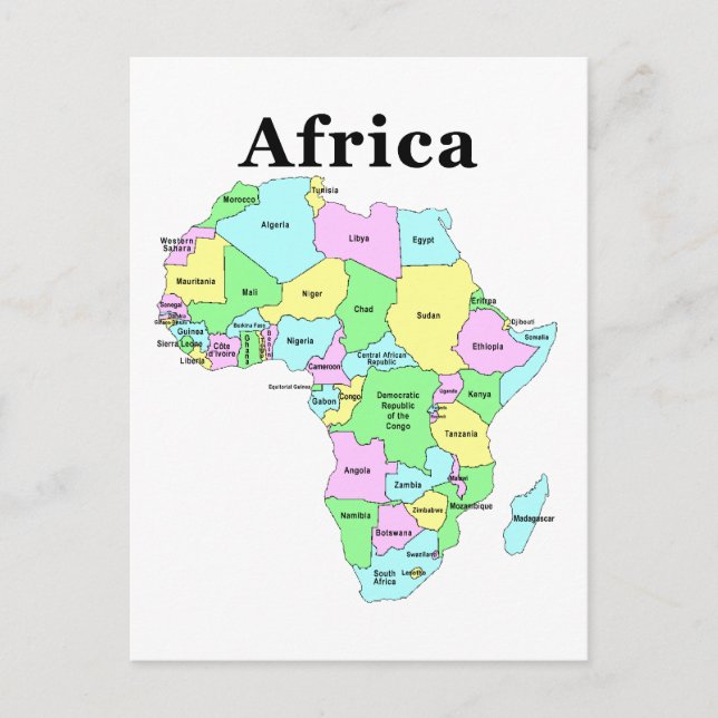 Afrique - Carte politique (Devant)