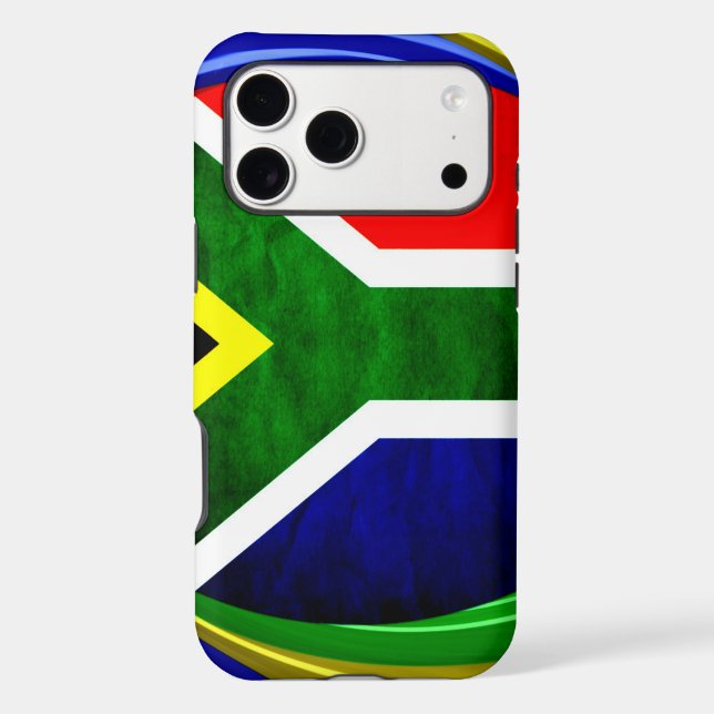 Afrique du Sud Drapeau : Motif dynamique à balayag (Verso)