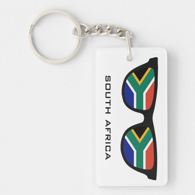 Afrique du Sud Shades texte et porte - clé couleur (Devant)