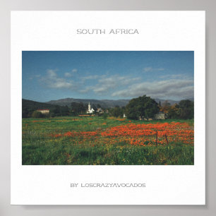 Afrique du Sud Wild Flowers paysage poster de voya