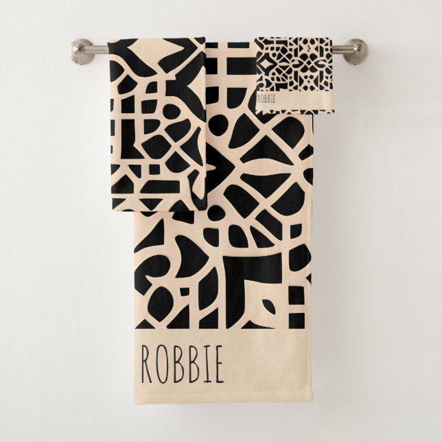 Afrique Maroc Motif géométrique beige (En situation)