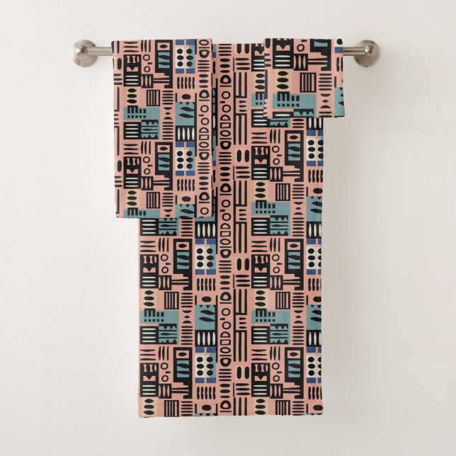 Afrique motif en tissu boueux Art moderne abstrait (En situation)