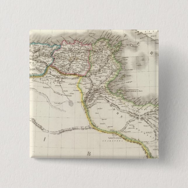Afrique Propre - Africa Atlas Map 2 Inch Square Button (Front)