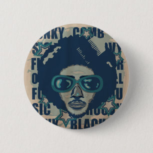 AFRO 2 INCH ROUND BUTTON