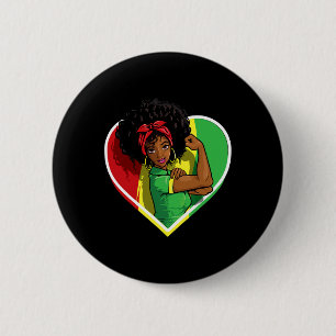 Afro African American Women Black Melanin Juneteen 2 Inch Round Button