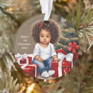 Afro-Américaine Première Ornament de Noël