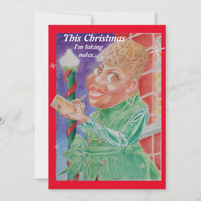 Afro-American Christmas card for someone nice (Front)