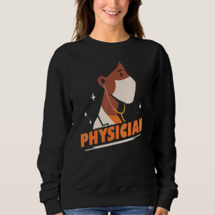 Afro American Physician Mom Student Md Doctor Moth Sweatshirt