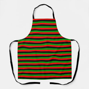 afro american USA Malawi flag stripes pattern blac Apron