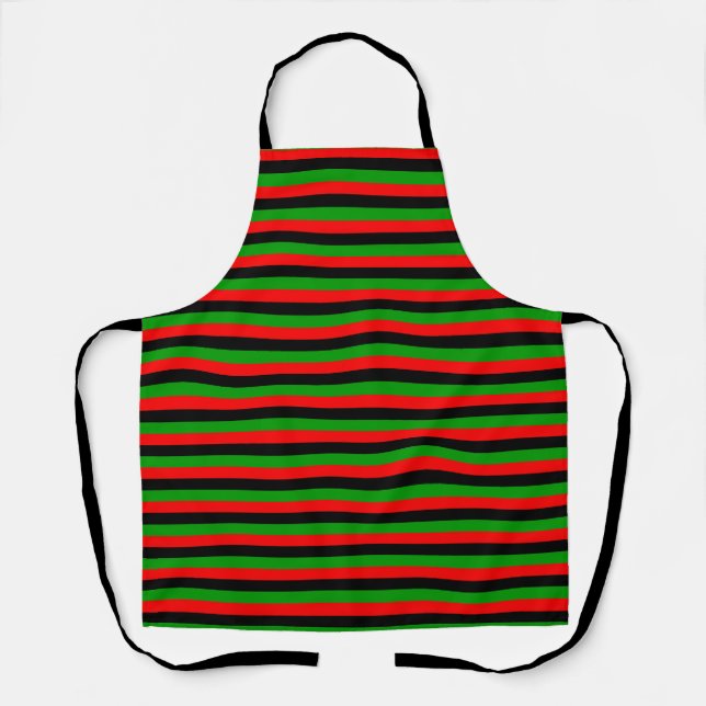 afro american USA Malawi flag stripes pattern blac Apron (Front)