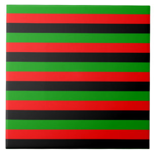 afro american USA Malawi flag stripes pattern blac Tile