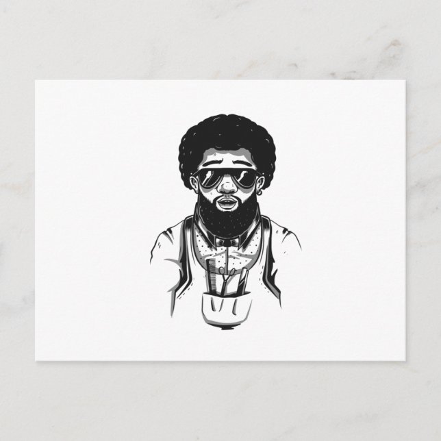 Afro Barber Postcard (Front)