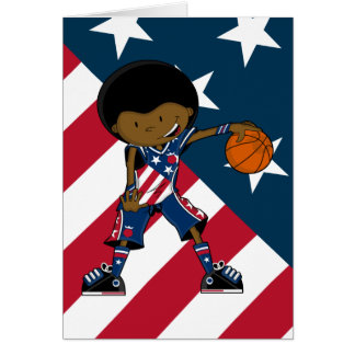 Afro Basketball Player Card