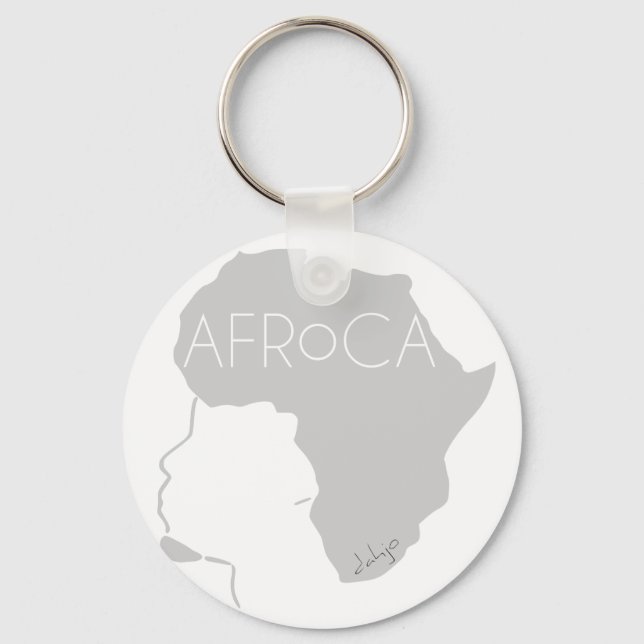 Afro Black Natural Hair Keychain (Front)