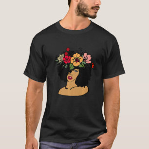 Afro Black Woman Black History Month African Ameri T-Shirt