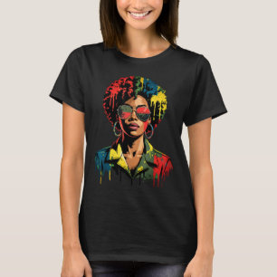 Afro black woman melanin queen african black T-Shirt