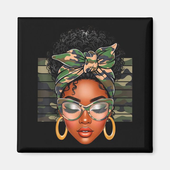 Afro Black Women African American Black History Mo Magnet (Front)