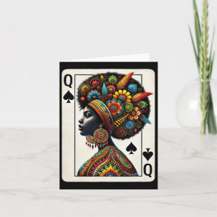Afro Black Women Queen Spades African Roots Black Card