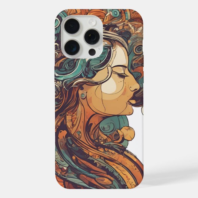 Afro Boho Queen – Colorful Artistic iPhone Case (Back)