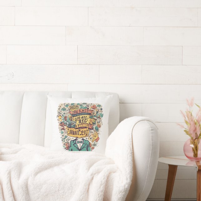 Afro Boho Queen – Colorful Artistic Throw Pillow (Couch)
