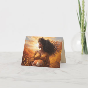 Afro-Centric Mother Pregnancy Thank You Card